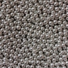 Suikerparels metallic zilver 6mm 4KG